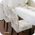 thumbnail image 3 of Pattern Stretch Chair Covers for Dining Room Set of 6,Printed Stretchable Dining Chair Slipcover Washable Removable for Kitchen,Hotel,Restaurant,Ceremony Universal Size(6PCS,Linen Stripe), 3 of 6
