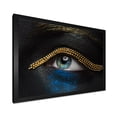 thumbnail image 2 of Designart 'Woman Eyes With Black Skin With A Gold Chain' Modern Framed Art Print, 2 of 4
