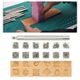 thumbnail image 3 of AMLESO 12 Pcs Leather Stamping Tools Sets, Different Shape Pressing Punch Sets, Quality grass, 3 of 8