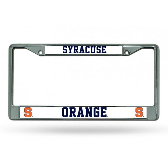 Syracuse Chrome License Plate Frame