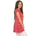 thumbnail image 3 of Women's Solid Casual Short Sleeve Loose Fit pockets Knit Tunic Top S-3XL, 3 of 4