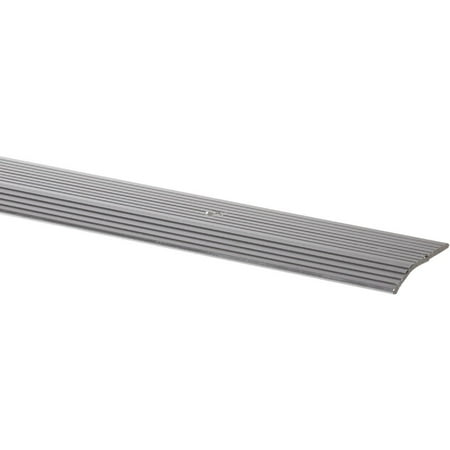 

1PK M-D Satin Silver Fluted 1-3/8 In. x 3 Ft. Aluminum Carpet Trim Bar Wide