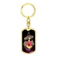 thumbnail image 4 of Homesick Alien Stainless Steel or 18k Gold Premium Swivel Dog Tag Keychain, 4 of 8