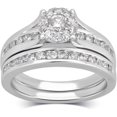 thumbnail image 3 of 1 Carat T.W. Round Diamond 10kt White Gold Bridal Set, 3 of 5