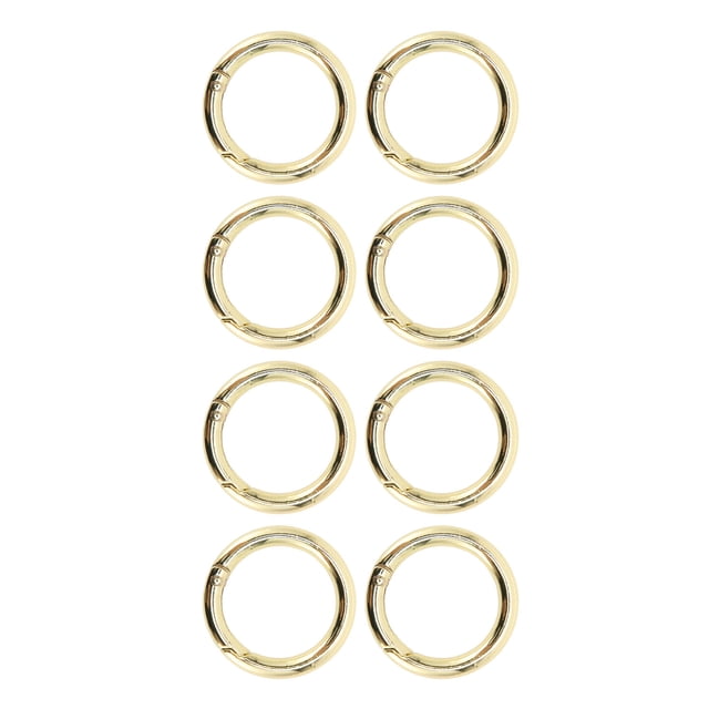 Spring O Rings, 1.69in Diameter 20 Pieces Spring Buckles for DIY Gold Color