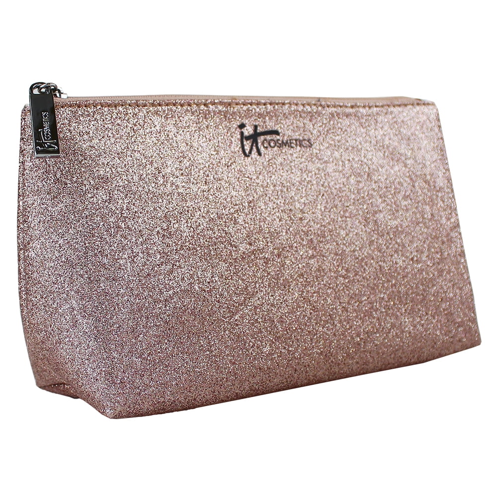 rose gold glitter bag