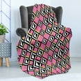thumbnail image 4 of Geometric Soft Flannel Fleece Throw Blanket, Opposing Concept of Vertically Aligned Mutually Complementary Zigzag Pattern, Cozy Plush for Indoor and Outdoor Use, 50" x 70", Multicolor, by Ambesonne, 4 of 5