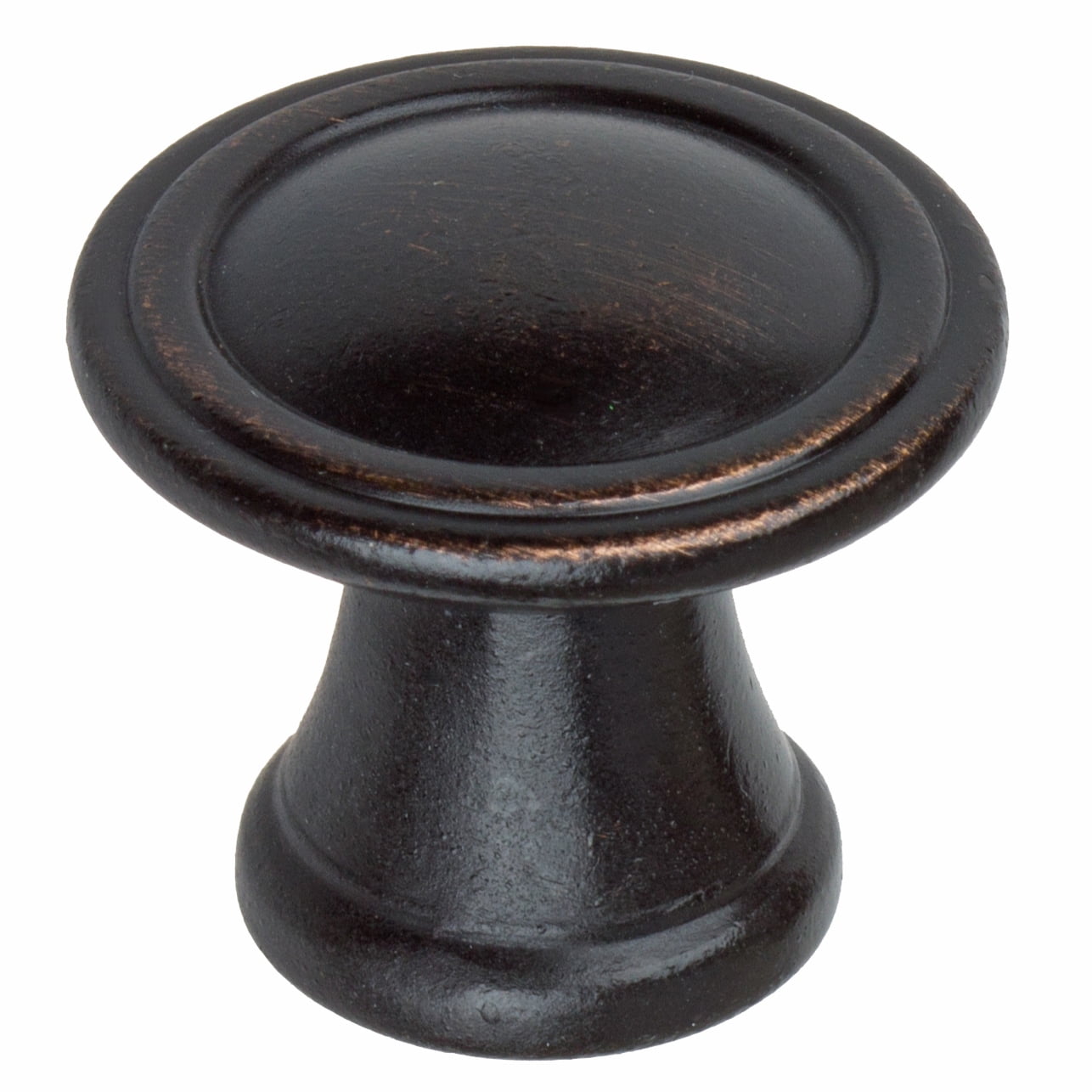 GlideRite 1 in. Classic Reeded Round Knobs, Oil Rubbed Bronze