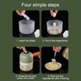 thumbnail image 4 of USB Rechargeable Electric Vegetable Garlic Grinder Stainless Steel Portable Chopper Kitchen Home Chef Gadgets Accessories 250ML, White, 4 of 9