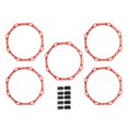 thumbnail image 2 of DYNWAVECA 5 Pcs Agilité 19.69 Pouces Entraînement Physique Multifonction Portable Exercice Extérieur pour Enfants Adultes Rugby Rouge, 2 of 10