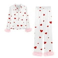 thumbnail image 4 of BILIKEYU Valentine's Day Heart Lace Pajamas for Women Cotton Soft, 4 of 4