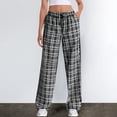 thumbnail image 2 of Bovemsi Womens Pants Women's Leopard Print Wide Leg Patched Elastic Waist Casual Loose Trousers Travel Pants, 2 of 4