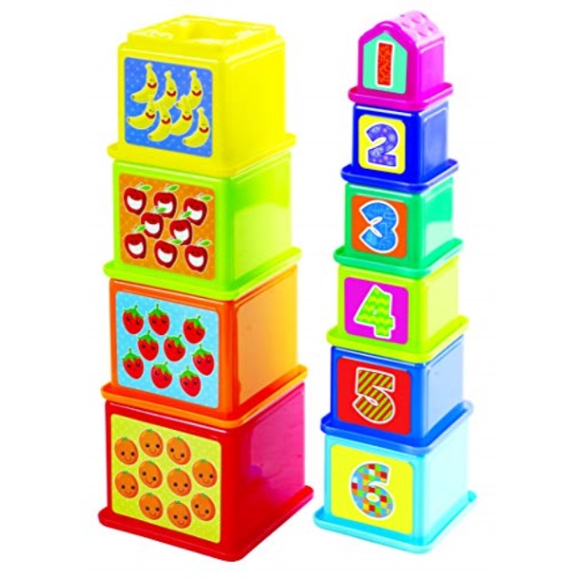 PlayGo Kids Animal Stick & Stack Blocks Toy EcoFriendly & NonToxic