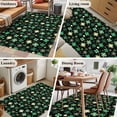 thumbnail image 5 of St. Patrick's Day Area Rugs 4'x6', Washable Small Throw Rugs for Office Bathroom, Spring Green Shamrock Leaves Black Indoor Outdoor Rug Non-Slip Low Pile Carpet Runner Reversible Floor Mats, 5 of 8