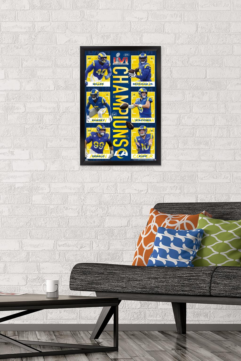 Los Angeles Rams Super Bowl LVI Football Poster, LA Rams Skyline Print –  McQDesign