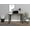 Brown#79, variant on Office Desks Ridley 2-Shelf L-Shaped Writing Desk Light Gray,Home Office Desks