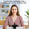 thumbnail image 3 of 1080P Webcam with Microphone and Physical Privacy Cover, Noise Cancelling USB Web Camera, Auto Light Correction, Plug and , Wide Angle PC Camera for Zoom, Online Class, Laptop/Desktop, 3 of 8