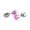 Pink, variant on 1 Pair LED Glowing Flower Stud Earrings Light Up Sparkling Earrings with Built-in Battery for Party Festival Daily Decor(White-2.2cm)