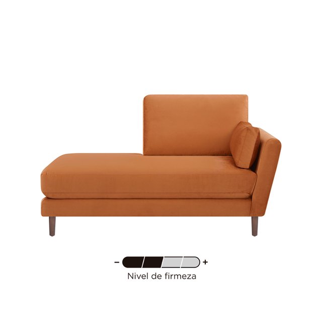 Chaise lounge brazo derecho Levanto pata nogal - Terracota WEIK Levanto