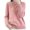 A-Pink, variant on Women's Turtleneck Sweater Casual Solid Color Wave Graphic Pullover Lightweight Loose Long Sleeve Baselayer Knitwear Tops D-Gray