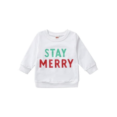 

Baby Boys Girls Sweatshirts Ugly Christmas Santa Crewneck Pullover Xmas Fall Winter Warm Sweaters Tops