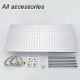 thumbnail image 5 of Luxury Chrome LED Large Rainfall Square 16"x32" Shower Head Stainless Steel Top Sprayer, 5 of 11