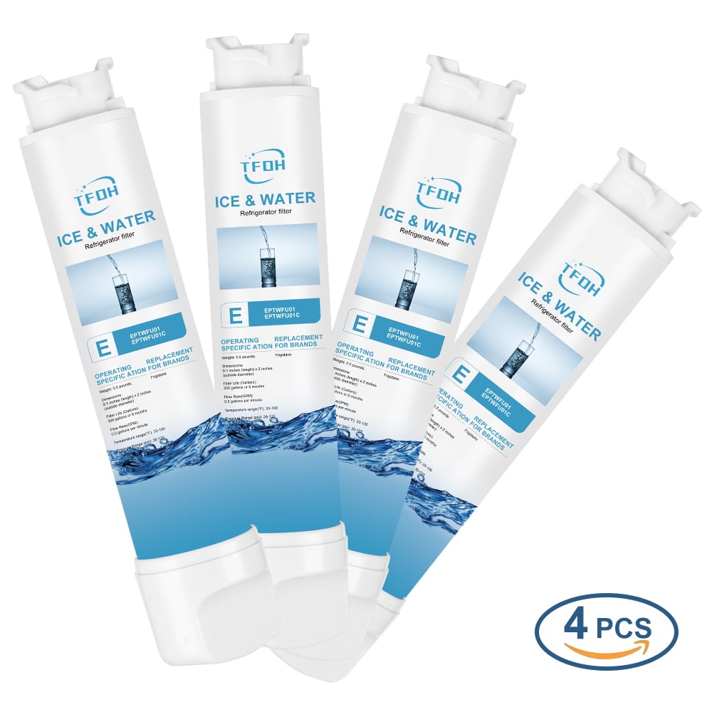4 PACK For Frigdaire EPTWFU01 Pure Source Ultra II Refrigerator Water
