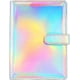 thumbnail image 1 of 26-27 Binder Cover Glitter Purple PU Leather Binder Cover Refillable 6-Ring Planner Budget Binders Loose-Leaf Notebook Binder Laser White A5 Size, 1 of 1
