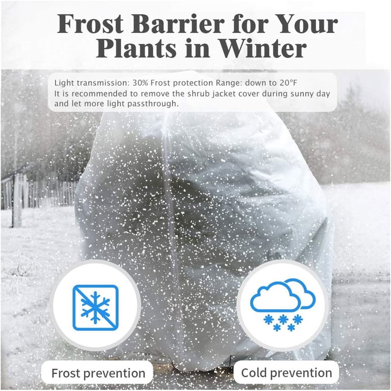 Plant Freeze Protection Cover with Zipper, 75 Inches photo 3