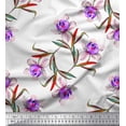 thumbnail image 1 of Soimoi Rayon Fabric Leaves & Floral Flower Print Fabric by The Yard 56 Inch Wide, 1 of 1