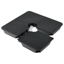 4-Piece Offset Cantilever Patio Umbrella Base Stand - Sand Filled Weight Plates for Stability