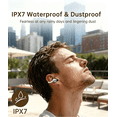 thumbnail image 5 of Clip on Earbuds Wireless,Open Ear Headphones with Noise Cancelling, Bluetooth 6.0, 66H Playtime with IPX7 Waterproof, Lightweight for Small Ear Running, 5 of 7