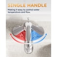 thumbnail image 5 of Wowow 4 Inch Bathroom Faucet Single Handle Faucet for Bathroom Sink Polished Chrome Vanity Tap with Lift Rod Drain Assembly, Rv Lavatory Taps 3 Hole, 5 of 9