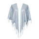 thumbnail image 1 of CHAL Y ENVOLTORIOS INSPIRADORES CHIC para Vestidos de Noche, Bufandas Triangulares de Encaje con Flecos para Bodas y Fiestas Formales 70.9"x27.6" Gris, 1 of 5