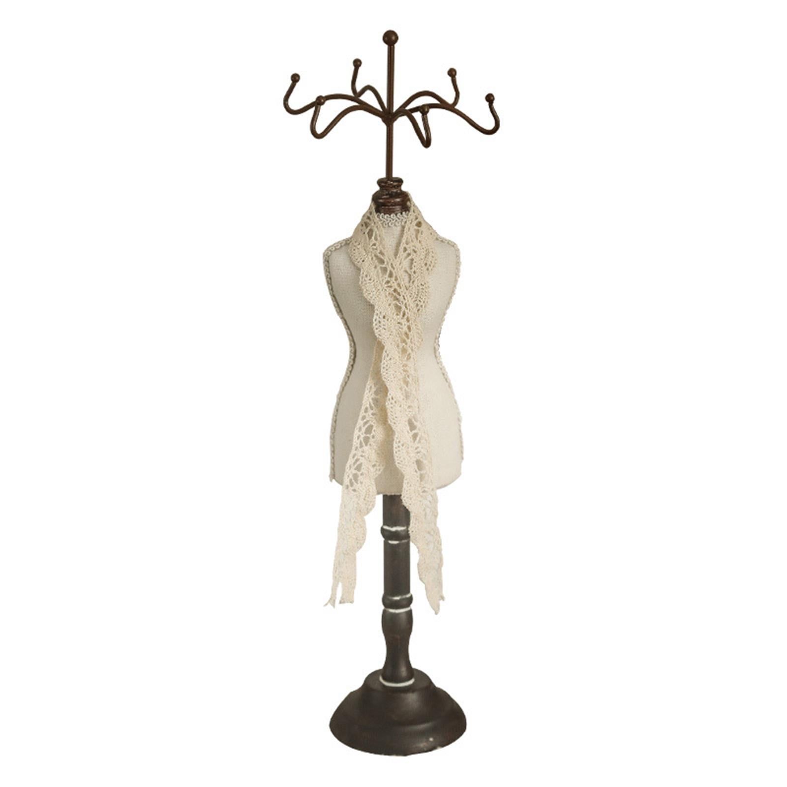 Retro Mannequin Jewelry Organizer Stand Jewelry Tree Hanging Rack Holder Storage