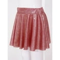 thumbnail image 3 of vastwit Jupe de Danse Évasée Plissée pour Filles, Taille Élastique Brillante, Rouge TTP, 3 of 6