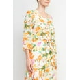 thumbnail image 2 of Maison Tara Scoop Neck Back Zipper Sleeveless Floral Midi Dress with Matching Chiffon Jacket, 2 of 7