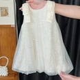 thumbnail image 2 of Moocorvic Girls Sequin Dress Ruffle Toddler Girl Kids Party Bridesmaid Wedding Short Dresses 8-9 Years,Beige, 2 of 7
