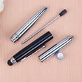 thumbnail image 5 of SENRISE 3 in 1 Metal Ballpoint Pen Stylus Black Ink LED Light For Touch Screen Device Use Black, 5 of 6