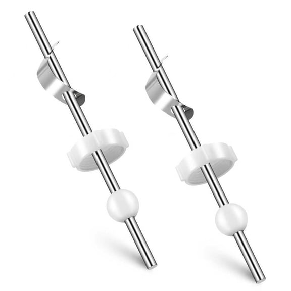 Lsupdaol Bathroom Lavatory Faucet Pop Up Ball Rod, Pivot Rod Replacement, Chrome, 2 Pack, 6-1/4 Inch