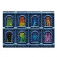 thumbnail image 2 of Urban Cutting Board, Building with Colorful Windows in the Snowy Winter Night Time Illustration Image, Decorative Tempered Glass Cutting and Serving Board, Large Size, Multicolor, by Ambesonne, 2 of 5
