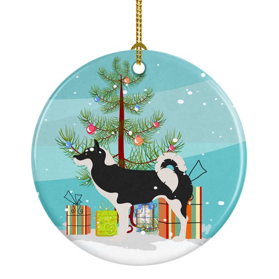 Greenland Dog Christmas Ceramic Ornament