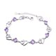 thumbnail image 2 of Pulsera del día de San Valentín, pulsera de cadena de eslabones, pulsera de moda para mujer, pulsera con dije de corazón para aniversario de amante , Doble Corazón 16.5cm, 2 of 8