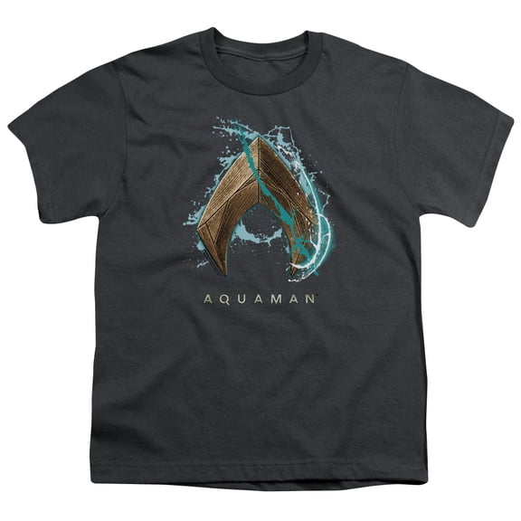 Aquaman Movie - Water Shield - Youth Short Sleeve Shirt - Medium