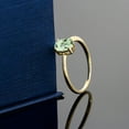 thumbnail image 3 of Gem Stone King 10K Yellow Gold Green Prasiolite Solitaire Engagement Ring for Women (0.75 Cttw, Oval 7X5MM, Gemstone Birthstone, Size 10), 3 of 3