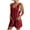 Wine, variant on gakvbuo Jumpsuits For Women Summmer Dressy Wedding Womens Fashion Summer Solid Casual Sleeveless Suspender Short Jumpsuit