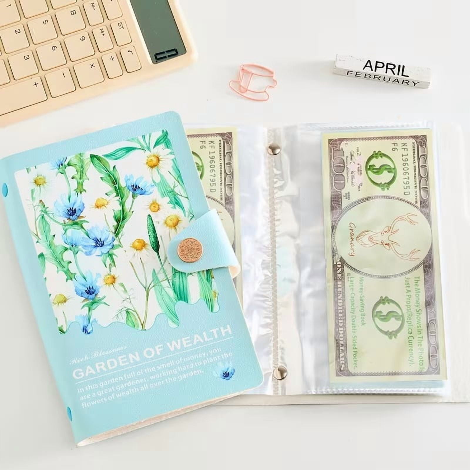 Cash Savings Challenge Binder 120 Envelopes Budget Organizer Book for Adults Teens