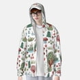 thumbnail image 6 of Rocae Frog and Forest Plants Print Breathable Sun Protection Hoodie Quick-Dry Lightweight Long Sleeve Hoodie Unisex Running Sports Shirt Medium, 6 of 9