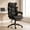Fabric-Black, variant on Ultifit Adult PU High Back Indoor Residential Adjustable Seat Height and Lumbar Support Executive Chairs with Footrest, Black
