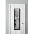 thumbnail image 1 of Over-The-Door Mirror with Hardware, 14.25IN X 50.25IN, Black, 1 of 6
